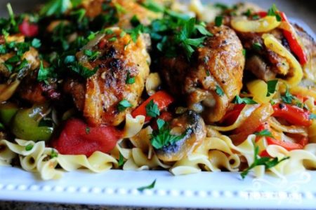 ЦЫПЛЕНОК С ГРИБАМИ ПО-ОХОТНИЧЬИ