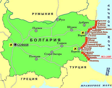 Пляжи Болгарии видео Пляжи Болгарии видео, карта Болгарии