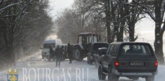 зимние аварии на участке дороги Бургас - Солнечный Берег
