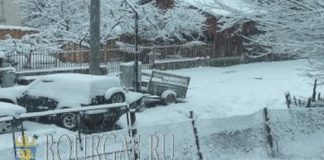 В Смоляне Болгария выпало 15 см снега