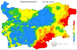 26 августа 2016 года Пожарная опасность в Болгарии