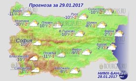 29 января 2017 года, погода в Болгарии