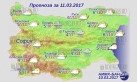 11 марта 2017 года, погода в Болгарии