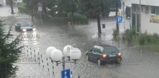 улицы Поморие после ливней 1-го октября 2018 года