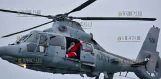 Дед Мороз прибыл в Варну на вертолете
