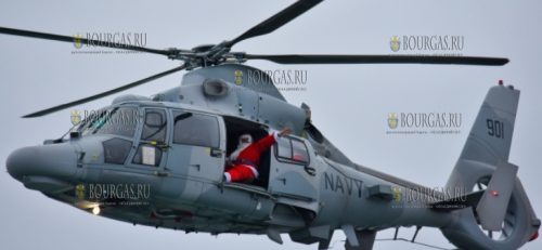 Дед Мороз прибыл в Варну на вертолете