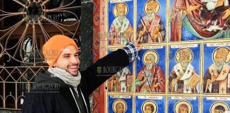 Григор Димитров в Рильском монастыре, февраль 2019 года