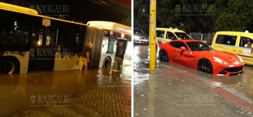 Буря в Софии «утопил» Ferrari