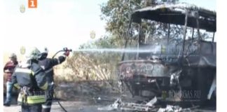 Из-за технической неисправности загорелся автобус с военнослужащими в Болгарии