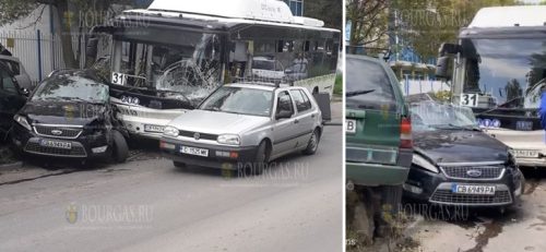 Сегодня в Софии автобус собрал несколько автомобилей