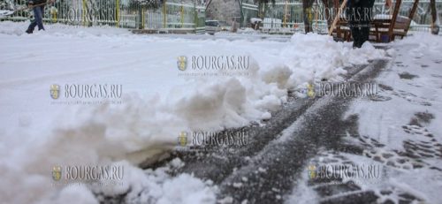 первый снег в Варне