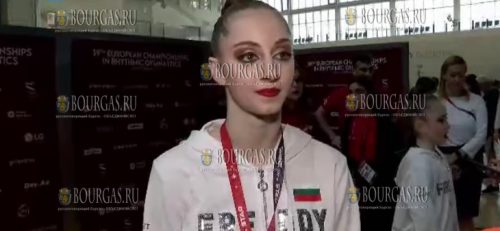 болгарская гимнастка - Боряна Калейн, выиграла золото для Болгарии