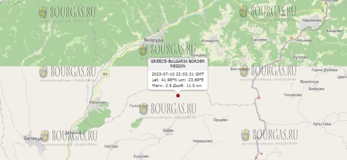 10 июля 2023 года землетрясение в Болгарии