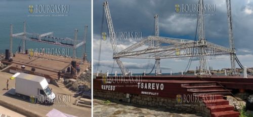 Шторм разрушил открытую сцену в Царево