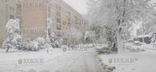 Разград после снегопада 26-го ноября 2023 года