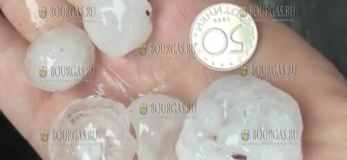 Вчера в Габрово прошел крупный град