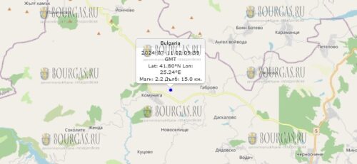 11 июля 2024 года землетрясение в Болгарии