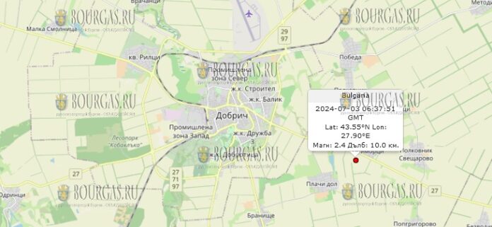 3 июля 2024 года землетрясение в Болгарии