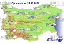 19 августа 2024 года погода в Болгарии