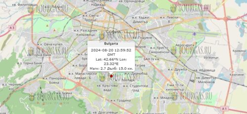 20 августа 2024 года землетрясение в Болгарии