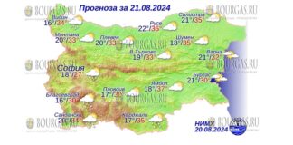 21 августа 2024 года погода в Болгарии