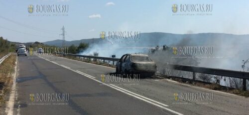 Дорога Бургас - Средец закрыта из-за пожара