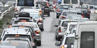 пробки из автомобилей на границах Болгарии