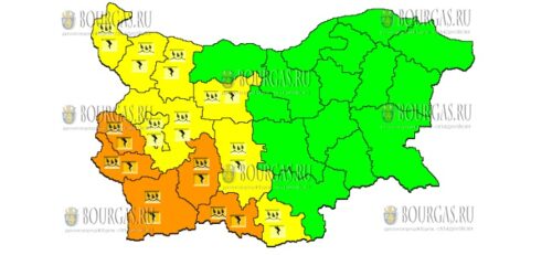 10 сентября Желтый Код в Болгарии