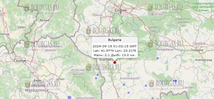 19 сентября 2024 года землетрясение в Болгарии