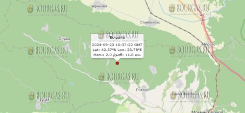 23 сентября 2024 года землетрясение в Болгарии