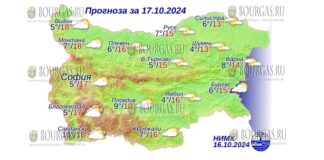 17 октября 2024 года погода в Болгарии