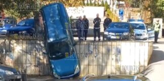 Автомобиль «упал» со стоянки в Шумене