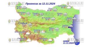 12 ноября 2024 года погода в Болгарии