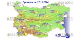 17 ноября 2024 года погода в Болгарии