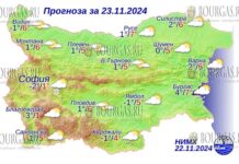 23 ноября 2024 года погода в Болгарии