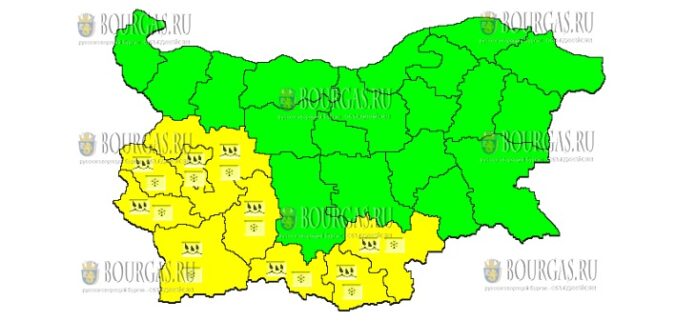23 декабря Желтый Код в Болгарии