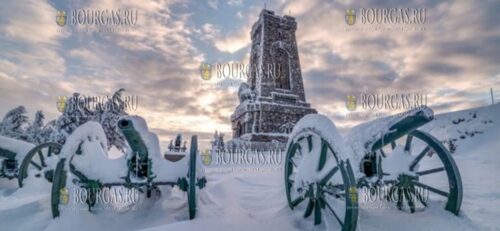 Перевал Шипка превратился в ледяное царство