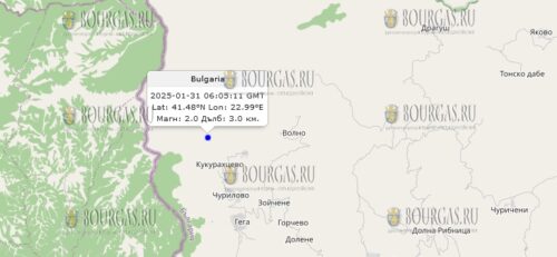 31 января 2025 года землетрясение в Болгарии