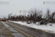 январь 2025 года, дороги в Бургасской области