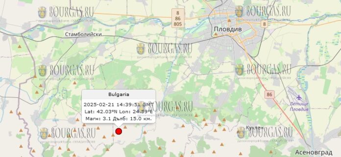 21 февраля землетрясение в Болгарии