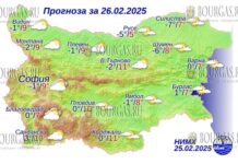 26 февраля 2025 года погода в Болгарии