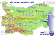 3 февраля 2025 года погода в Болгарии