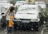 снегопад в Варне 16-го февраля 2025 года