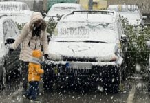 снегопад в Варне 16-го февраля 2025 года