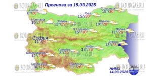 15 марта 2025 года погода в Болгарии