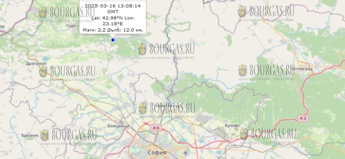 16 марта землетрясение в Болгарии