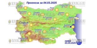 4 марта 2025 года погода в Болгарии