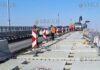 Мост через Дунай в районе Русе на болгаро-румынской границе строится
