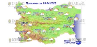 19 апреля 2025 года погода в Болгарии