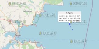 24 апреля землетрясение в Болгарии
